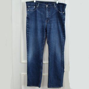 Levis 514 Jeans Straight Leg Men 40 Waist Blue Casual Neutral Denim Travel